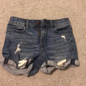 Pacsun high rise super stretch shortie shorts